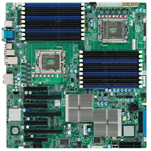X8DAH+-B SuperMicro X8DAH+ Dual Socket LGA 1366 Intel 5520 Chipset Intel Xeon 5600/5500 Processors Support DDR3 18x DIMM 6x SATA2 3.0Gb/s Enhanced Extended ATX Server Motherboard (Refurbished)