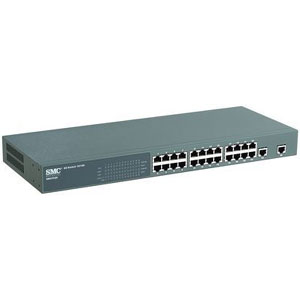 SMCFS26 SMC EZ Switch Ethernet Switch 24, 2 x 10/100Base-TX , 10/100/1000Base-T (Refurbished)