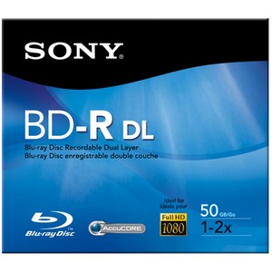 BNR50RH Sony 50GB BD-R Dual Layer Recordable Optical Media