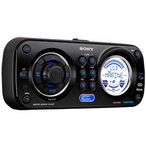 CDXH910UI Sony Xplod CDX-H910UI Marine CD/MP3 Player 68 W RMS iPod/iPhone Compatible LCD Display CD-RW MP3, WMA, AAC, CD-DA AM, FM 18, 12 x FM, AM Preset USB Auxiliary Input