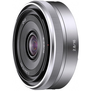 SEL16F28 Sony 16 mm f/2.8 Wide Angle Lens for Sony E mount 49 mm Attachment 0.07x Magnification