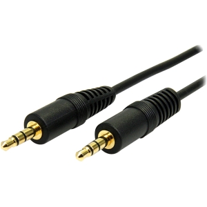 MU3MMS StarTech 3 ft Slim 3.5mm M/M Mini-phone Male Stereo Audio Cable (Black)