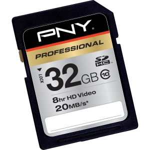 P-SDH32G10-EFS2 PNY 32GB Class 10 SDHC Flash Memory Card