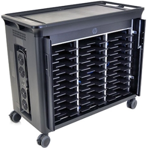 QL490AA HP 30-Notebook Managed Charging Cart 30 Shelf 4 48.7-inch x 24.8-inch x 42.0-inch