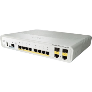 WS-C3560CPD-8PT-S Cisco Catalyst 3560 8-Ports Manageable Wall Mountable Ethernet IP Base Switch with 2x 1Gbps PoE+ Ports (Refurbished)
