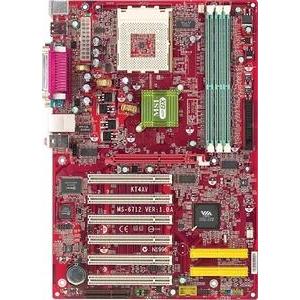 KT4AV MSI Desktop Motherboard VIA KT400A Chipset Socket A PGA-462 1 x 1 x Processor Support 2GB Floppy Controller Ultra ATA/133 (ATA-7) (Refurbished)