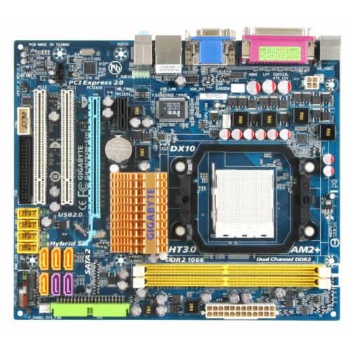 GA-M78SM-S2H Gigabyte Socket AM2+ Nvidia GeForce 8200 Chipset AMD Phenom X4/ Phenom X3/ AMD Athlon 64 FX/ Athlon 64 X2/ Athlon X2/ Athlon Processors Support DDR2 2x DIMM 6x SATA 3.0Gb/s Micro-ATX Motherboard (Refurbished)