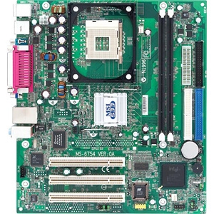6754G-020 MSI 845GLMS-L Socket 478 Intel 845GL + ICH4 Chipset Intel Pentium 4 Processors Support DDR 2x DIMM Micro-ATX Motherboard (Refurbished)