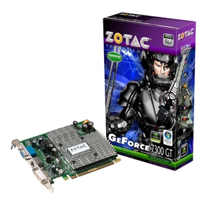 ZT-73TE250-HSL Zotac Nvidia GeForce7300GT 256MB GDDR2 128-Bit DVI / HDCP PCI-Express x16 Video Graphics Card