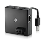 BM868AA#ABA HP BM868AA USB Travel Hub USB External 4 USB Port(s) 1 Network (RJ-45) Port(s)