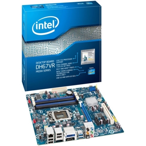 BLKDH67VR Intel Desktop Motherboard DH67VR iH67 Express Chipset Socket H2 LGA1155 micro ATX 1 x Processor Support (1 x Single Pack) (Refurbished)