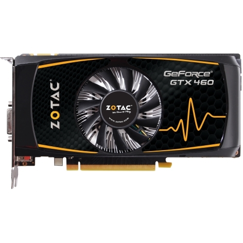 ZT-40408-10P Zotac GeForce GTX 460 Graphic Card 720 MHz Core 1GB GDDR5 SDRAM PCI Express 2.0 x16 3600 MHz Memory Clock 2560 x 1600 SLI Fan Cooler HDMI DisplayPort DVI