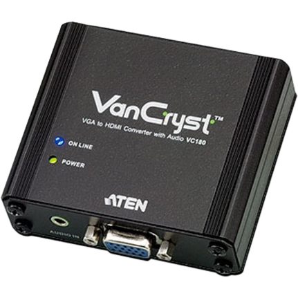 VC180 Aten VGA to HDMI Converter with Audio Functions: Signal Conversion 1 Pack