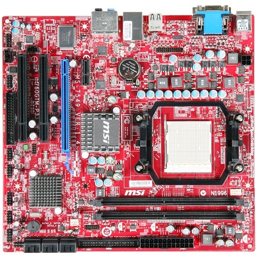 760GTM-P33 MSI Socket AM2+ AMD 760G + SB710 Chipset AMD Phenom II X4/ Phenom II X3/ Phenom X4/ Phenom X3/ AMD Athlon II X4/ Athlon X2/ AMD Sempron Processors Support DDR2 4x DIMM 6x SATA2 3.0Gb/s Micro-ATX Motherboard (Refurbished)