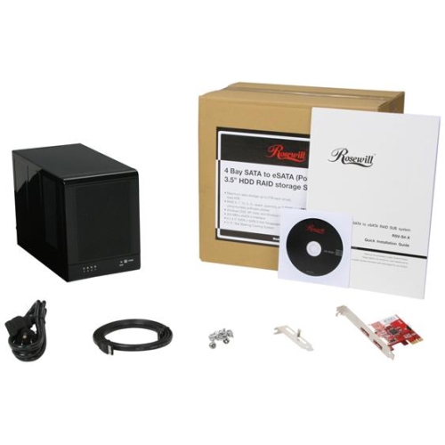 RSV-S4-X Rosewill DAS Array RAID Supported 4 x Total Bays eSATA (Refurbished)