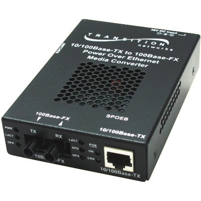 SPOEB1029-100-NA Transition Networks Power-Over-Ethernet PSE Media Converter