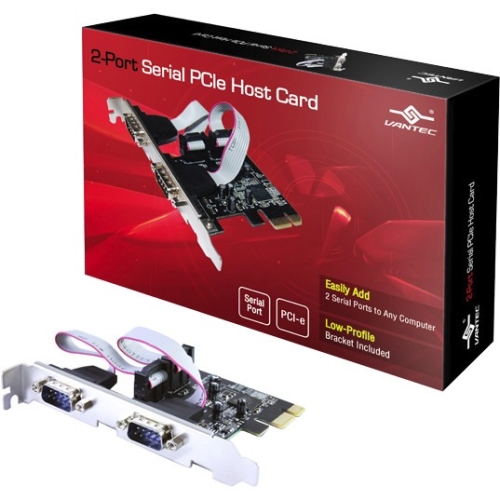 UGT-PCE20SR Vantec Dual Port Serial RS-232 PCI Express Host Card