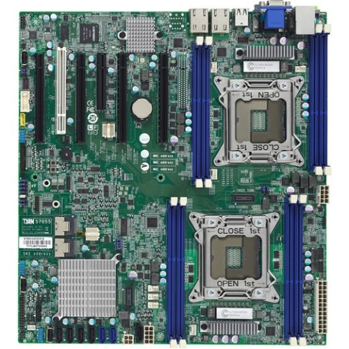 S7055WGM3NR Tyan S7055 Socket LGA 2011 Intel C602 Chipset Intel Xeon E5-2600/E5-2600 v2 Series Processors Support DDR3 8x DIMM 3GbE 10x SATA 8 xSAS 6.0Gb/s SSI EEB Server Motherboard (Refurbished)