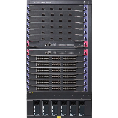 JG823A HP 10512 Switch TAA-Compliant Chassis Manageable 18 x Expansion Slots Modular SFP 18 x Expansion Slot Optical Fiber 3 Layer Supported 18U High 1 Year Rack Mountable (Refurbished)