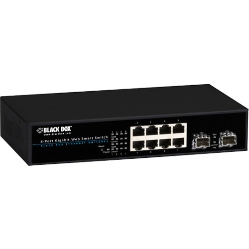 LGB708A Black Box 8-Ports Web Smart Gigabit Ethernet Switch (Refurbished)