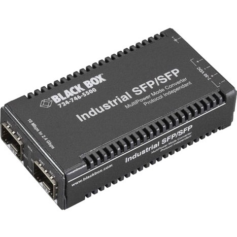 LGC300A-R2 Black Box MultiPower Miniature Media Converter SFP-to-SFP Mode Converter