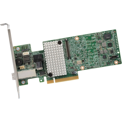 RS3MC044 Intel 1GB Cache 4-Port SAS 12Gbps / SATA 6Gbps PCI Express 3.0 x8 Low Profile MD2 RAID 0/1/5/6/10/50/60 Controller Card