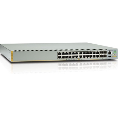 AT-X510-28GPX-90 Allied Telesis 24-Ports 10/100/1000Base-T Stackable PoE+ Switch with 4x Combo SFP Bays Ports (Refurbished)