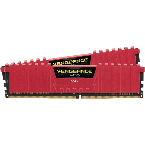 CMK8GX4M2A2400C14R Corsair Vengeance LPX Red 8GB Kit (2 X 4GB) PC4-19200 DDR4-2400MHz non-ECC Unbuffered CL16 (16-16-16-39) 288-Pin DIMM Memory