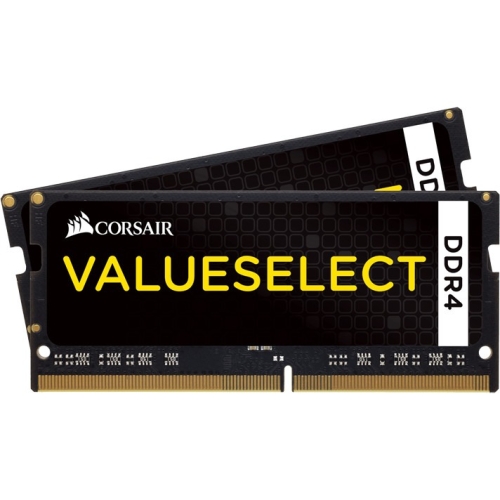 CMSO8GX4M2A2133C15 Corsair ValueSelect 8GB Kit (2 X 4GB) PC4-17000 DDR4-2133MHz non-ECC Unbuffered CL15 (15-15-15-36) 260-Pin SoDimm 1.2V Memory