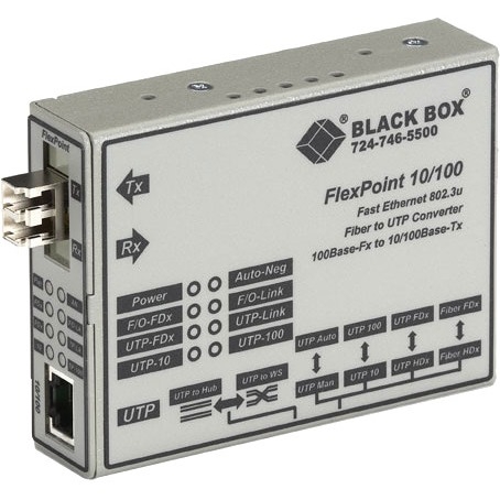 LMC100A-SMLC-R2 Black Box FlexPoint Media Converter