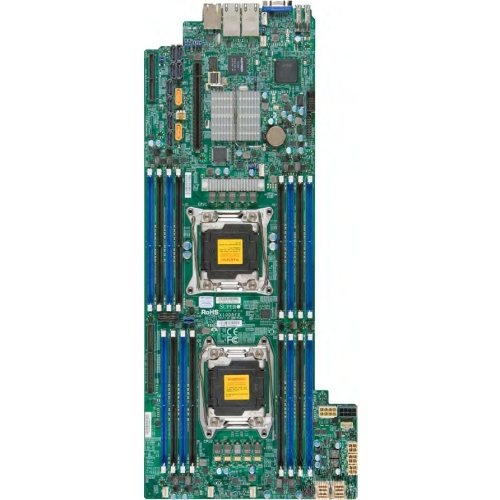 MBD-X10DRFR-NT-P SuperMicro X10DRFR-NT Dual Socket R3 LGA 2011 Xeon E5-2600 v4 / v3 Intel C612 Chipset DDR4 16 x DIMM 10 x SATA 6Gbps Proprietary Twin Server Motherboard (Refurbished)