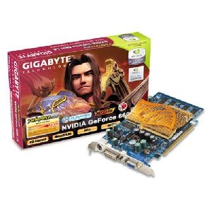 GV-NX66L128DP Gigabyte Nvidia GeForce 6600LE 128MB DDR 128-Bit D-Sub / DVI / S-Video PCI-Express x16 Video Graphics Card