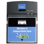 WCF54G-EU Linksys Wireless-G CompactFlash Card CompactFlash Type II 54Mbps (Refurbished)