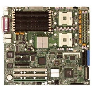 X6DHE-G2-O SuperMicro X6DHE-G2 Dual Socket FC-mPGA4 Intel E7520 Chipset Dual Intel Xeon Processors Support DDR2 8x DIMM 2x SATA Extended-ATX Server Motherboard (Refurbished)