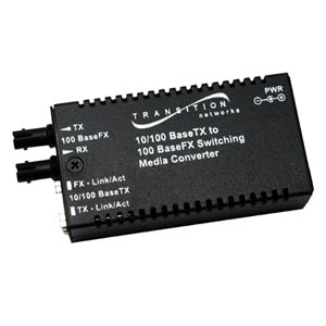 MP/E-PSW-FX-01(SM)NA Transition Stand-alone Mini 10/100 Bridging Fiber Media Converter Ethernet, Fast Ethernet 10base-t, 100base-fx, 100base-tx Rj-45 / Sc Single Mode Up To 12.4 Miles 1310 Nm