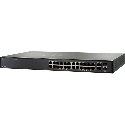 SLM224G-RF Cisco SLM224G Ethernet Switch Refurbished 24 x Fast Ethernet Network, 2 x Gigabit Ethernet Uplink, 2 x Gigabit Ethernet Expansion Slot Manageable 2 Layer Supported Rack-mountable (Refurbished)