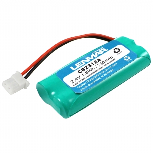CBZ318A Lenmar Replacement Battery for AT&T TL32100 Cordless Phones 750 mAh Nickel Metal Hydride (NiMH) 2.4 V DC (Refurbished)