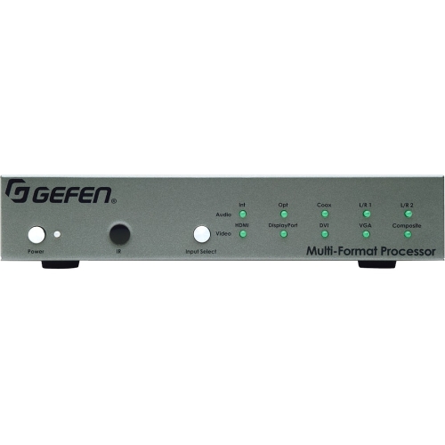 EXT-MFP Gefen Multi-Format Processor () Functions: Video Processing, Video Scaling 1920 x 1080 VGA DVI DisplayPort USB Audio Line In Audio Line Out 1 Pack PC, Mac Rack-mountable