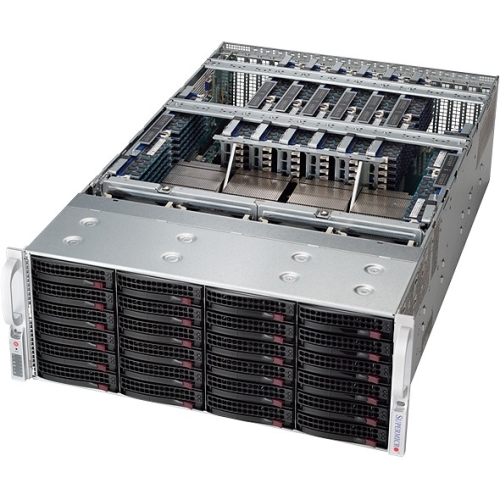 SYS-8048B-TR4F Supermicro SuperServer 8048B-TR4F Barebone System 4U Tower Intel C602J Chipset Socket R1 LGA-2011 4 x Processor Support Black 2TB DDR4 SDRAM Serial ATA/600, Serial ATA/300 RAID Supported Controller ASPEED AST2400 Integrated 5 x Total Bays 5 3.5" Bay(s) 4 x Total Expansion Slots Processor Support (Xeon) Gigabit Ethernet 2 x 1.40 kW