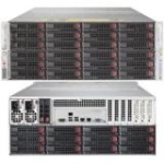 SSG-6048R-E1CR72L Supermicro SuperServer 6048R-E1CR72L Barebone System 4U Rack-mountable Intel C612 Chipset Socket LGA 2011-v3 2 x Processor Support Black 1TB DDR4 SDRAM DDR4-2133/PC4-17000 Maximum RAM Support 12Gb/s SAS, Serial ATA/600 RAID Supported Controller ASPEED AST2400 Integrated 76 x Total Bays 72 3.5" Bay(s) 4 2.5" Bay(s) 7 x Total Expansion Slots Processor Support (Xeon) 10 Gigabit Ethernet, Fast Ethernet 2 USB 3.0 Port(s) 2 x 2000 W