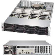 SSG-6028R-E1CR16T Supermicro SuperServer 6028R-E1CR16T Barebone System 2U Rack-mountable Intel C612 Chipset Socket LGA 2011-v3 2 x Processor Support Black 1TB DDR4 SDRAM DDR4-2133/PC4-17000 Maximum RAM Support 12Gb/s SAS RAID Supported Controller ASPEED AST2400 Integrated 16 x Total Bays 16 3.5" Bay(s) 7 x Total Expansion Slots Processor Support (Xeon) 10 Gigabit Ethernet 2 USB 3.0 Port(s) 2 x 1 kW