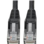 N201-06N-BK Tripp Lite Cat6 GbE Gigabit Ethernet Snagless Molded Patch Cable UTP Black RJ45 M/M 6in 6" Category 6 for Network Device, Network Adapter, Router, Server, Modem, Hub, Switch 128 MB/s Patch Cable 5.91" 1 x RJ-45 Male Network 1 x RJ-45 Male Network Gold Plated Contact Black