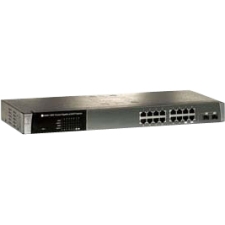 GSW-1655 Level One 16-Port Gigabit Ethernet Switch 16 Port 2 Slot 16 x 10/100/1000Base-T 2 x SFP (mini-GBIC) Slot (Refurbished)