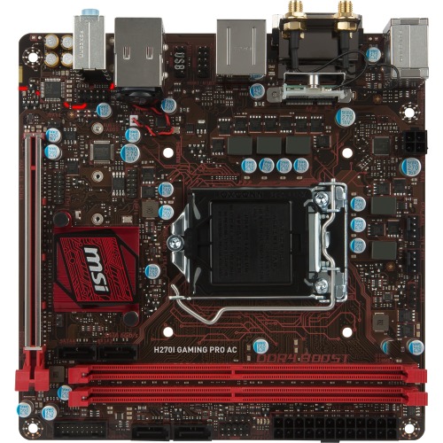 H270I GAMING PRO AC MSI Socket LGA 1151 Intel H270 Chipset 7th/6th Generation Core i7 / i5 / i3 / Pentium / Celeron Processors Support DDR4 2x DIMM 4x SATA 6.0Gb/s Mini-ITX Motherboard (Refurbished)