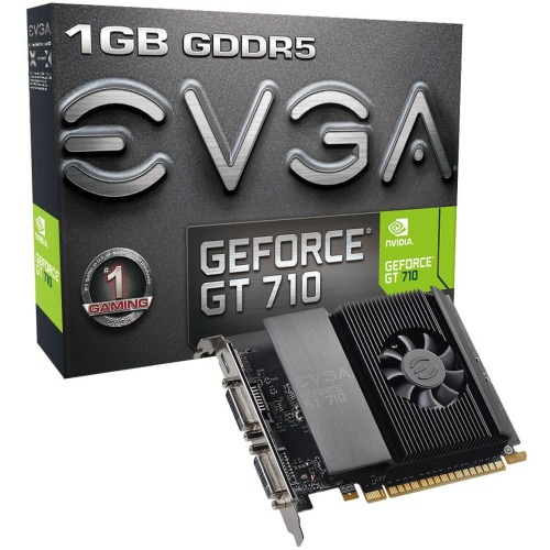 01G-P3-3716-KR EVGA GeForce GT 710 Graphic Card 1GB GDDR5 Single Slot Space Required 32 bit Bus Width PC