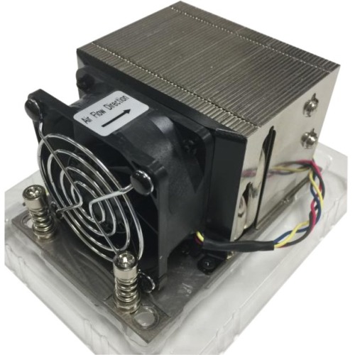 SNK-P0063AP4 Supermicro Cooling Fan/Heatsink 1 x 60 mm 8400 rpm 52 dB(A) Noise Ball Bearing 4-pin Socket SP3 Compatible Processor Socket Aluminum