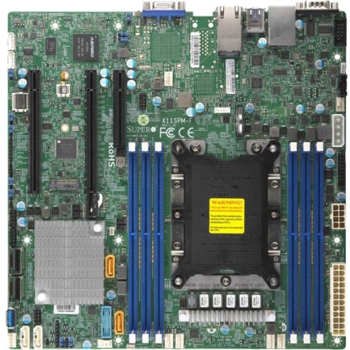 MBD-X11SPM-F-O SuperMicro Socket LGA 3647 Intel C621 Chipset Intel Xeon Scalable Processors Support DDR4 6x DIMM 12x SATA3 6.0Gb/s Micro-ATX Server Motherboard (Refurbished)