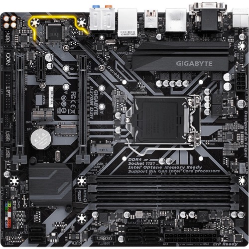 H370M D3H Gigabyte Socket LGA 1151 Intel H370 Express Chipset 8th Generation Core i7 / i5 / i3 Processors Support DDR4 4x DIMM 6x SATA 6.0Gb/s Micro-ATX Motherboard (Refurbished)