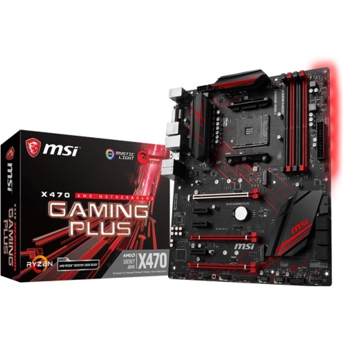 X470GPLUS MSI X470 Gaming Plus Socket AM4 AMD X470 Chipset AMD Ryzen 7 Processors Support DDR4 4x DIMM 6x SATA 6.0Gb/s ATX Motherboard (Refurbished)