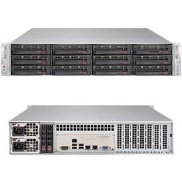 SSG-6029P-E1CR12H Supermicro SuperStorage 6029P-E1CR12H Barebone System 2U Rack-mountable Intel C624 Chipset Socket P LGA-3647 2 x Processor Support Black 2TB DDR4 SDRAM DDR4-2666/PC4-21300 Maximum RAM Support Serial ATA/600, 12Gb/s SAS RAID Supported Controller ASPEED AST2500 Integrated 12 x Total Bays 12 3.5" Bay(s) 7 x Total Expansion Slots Processor Support (Xeon) 10 Gigabit Ethernet 4 USB 3.0 Port(s) 2 x 1200 W